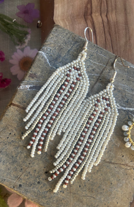 Beaded Fringe Earrings